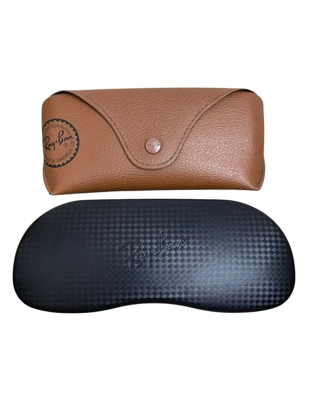 Ray-Ban Brown Eyeglasses Case & Black Hard Shell Glasses Case Lot